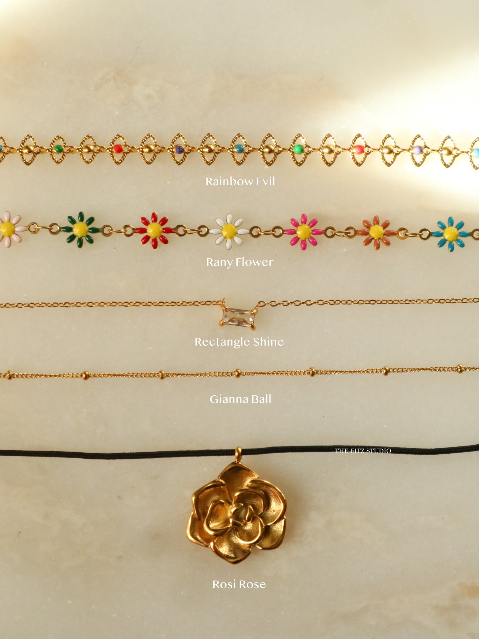 Rectangle Shine Rectangle Shine Necklace - Waterproof – The Fitz Studio