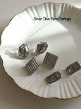 Load image into Gallery viewer, Silver Olive Bam Earrings - Waterproof
