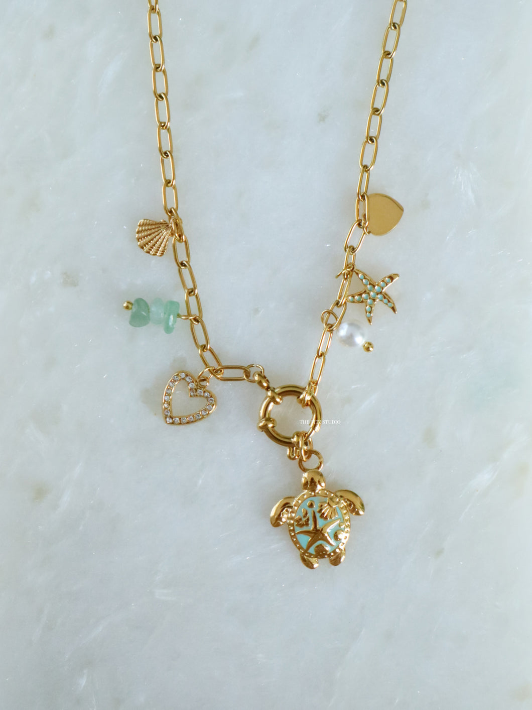 Woori Turtle Charm Necklace - Waterproof