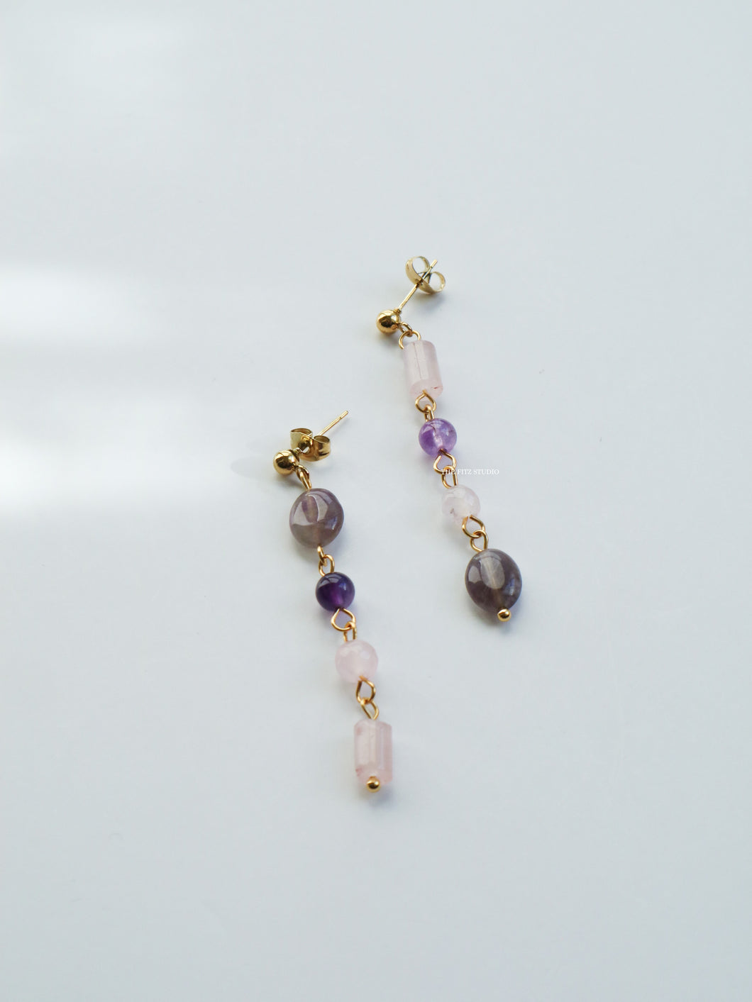 Lucid Purple Jade Drop Earrings