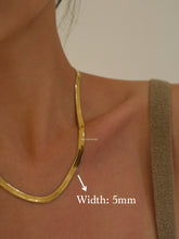 Load image into Gallery viewer, 3 Width Sizes Herringbone Necklace
