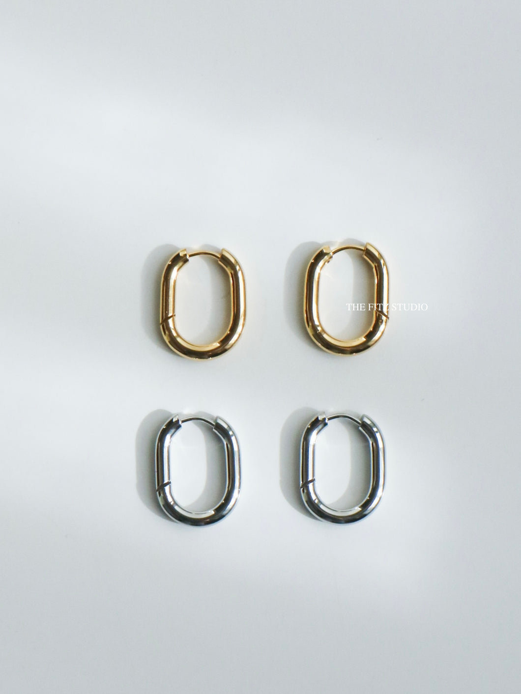 Rectangle Huggie Earrings (2 Colors)