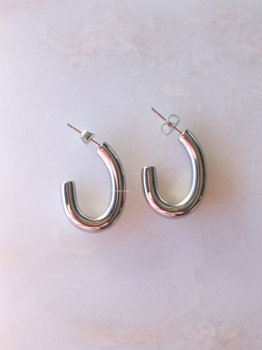 Silver Shh Cuff Earrings - Waterproof