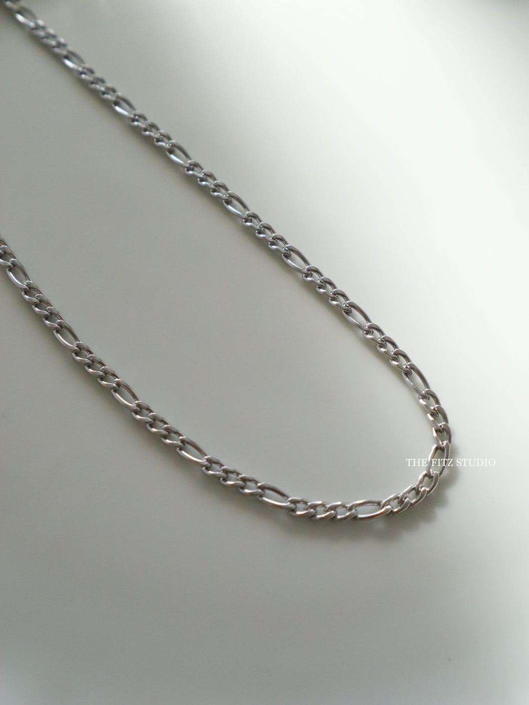 Silver Hady Figaro Chain Necklace - Waterproof