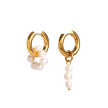 Load image into Gallery viewer, Bridal Pearl Wedding Drop Earrings
