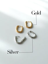 Load image into Gallery viewer, Rectangle Huggie Earrings (2 Colors)
