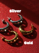 Load image into Gallery viewer, Silver Sweet Moon Earrings - Waterproof
