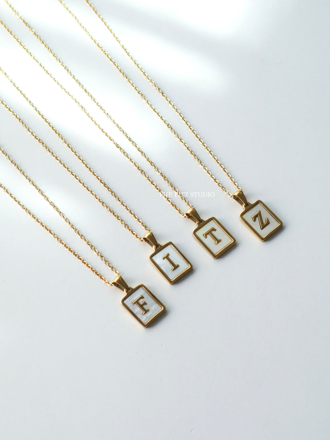 Gold Brooklyn Initial Necklace - Waterproof