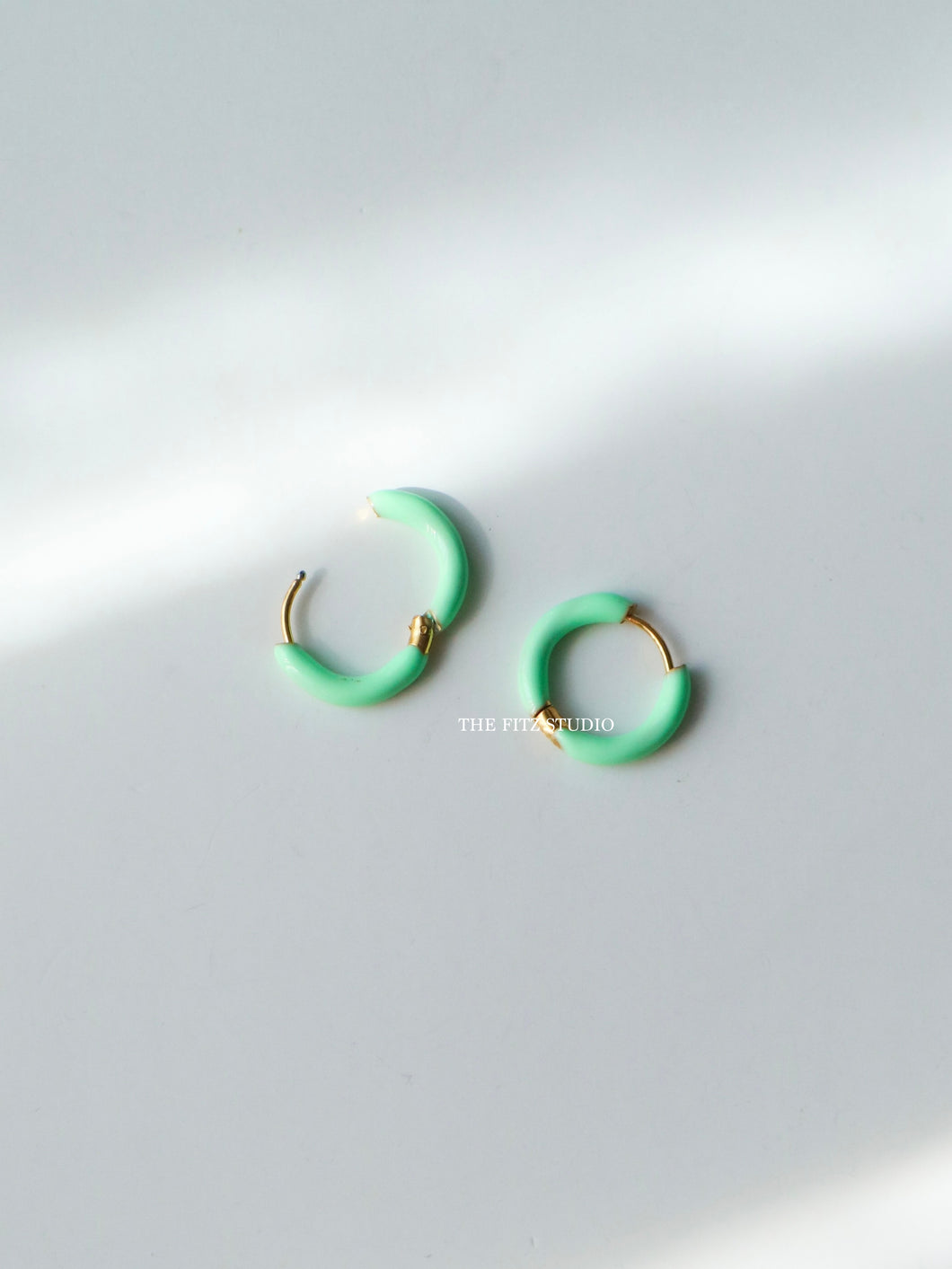 Neon Green Caramel Earrings
