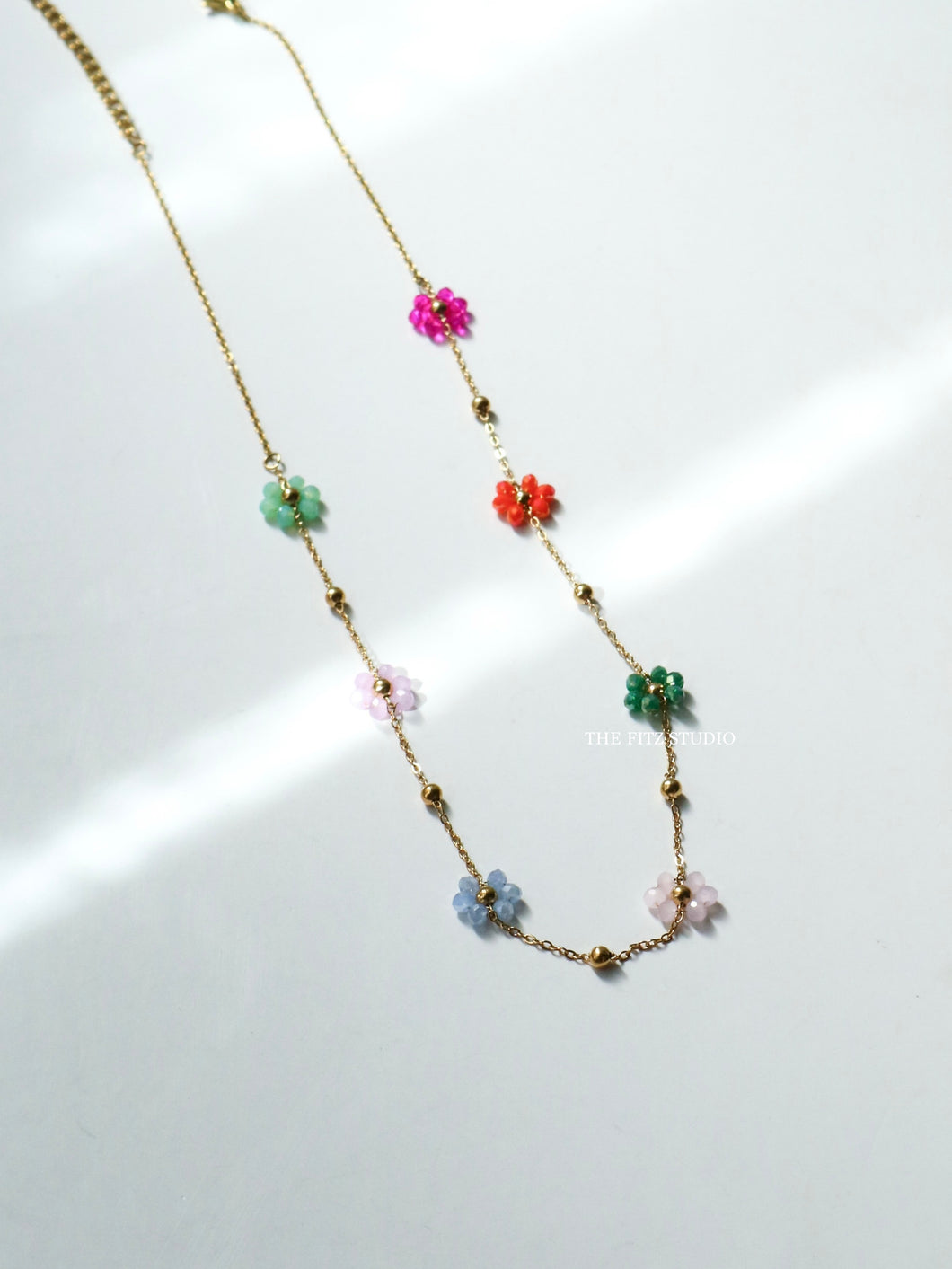 Rainbow Beaded Necklace - Waterproof