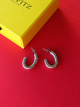 Load image into Gallery viewer, Silver Shh Cuff Earrings - Waterproof
