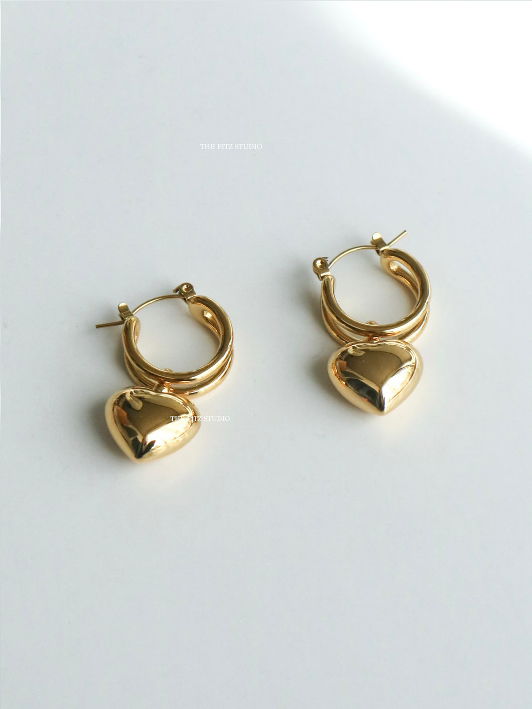 Doubi Heart Earrings - Waterproof