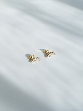 Load image into Gallery viewer, White Zircon Long Crown Stud Earrings
