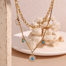 Load image into Gallery viewer, Turquoise Evil Necklace
