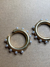 Load image into Gallery viewer, (T&amp;C) Cute Pearl Deco Round Hoop Earrings
