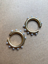 Load image into Gallery viewer, (T&amp;C) Cute Pearl Deco Round Hoop Earrings
