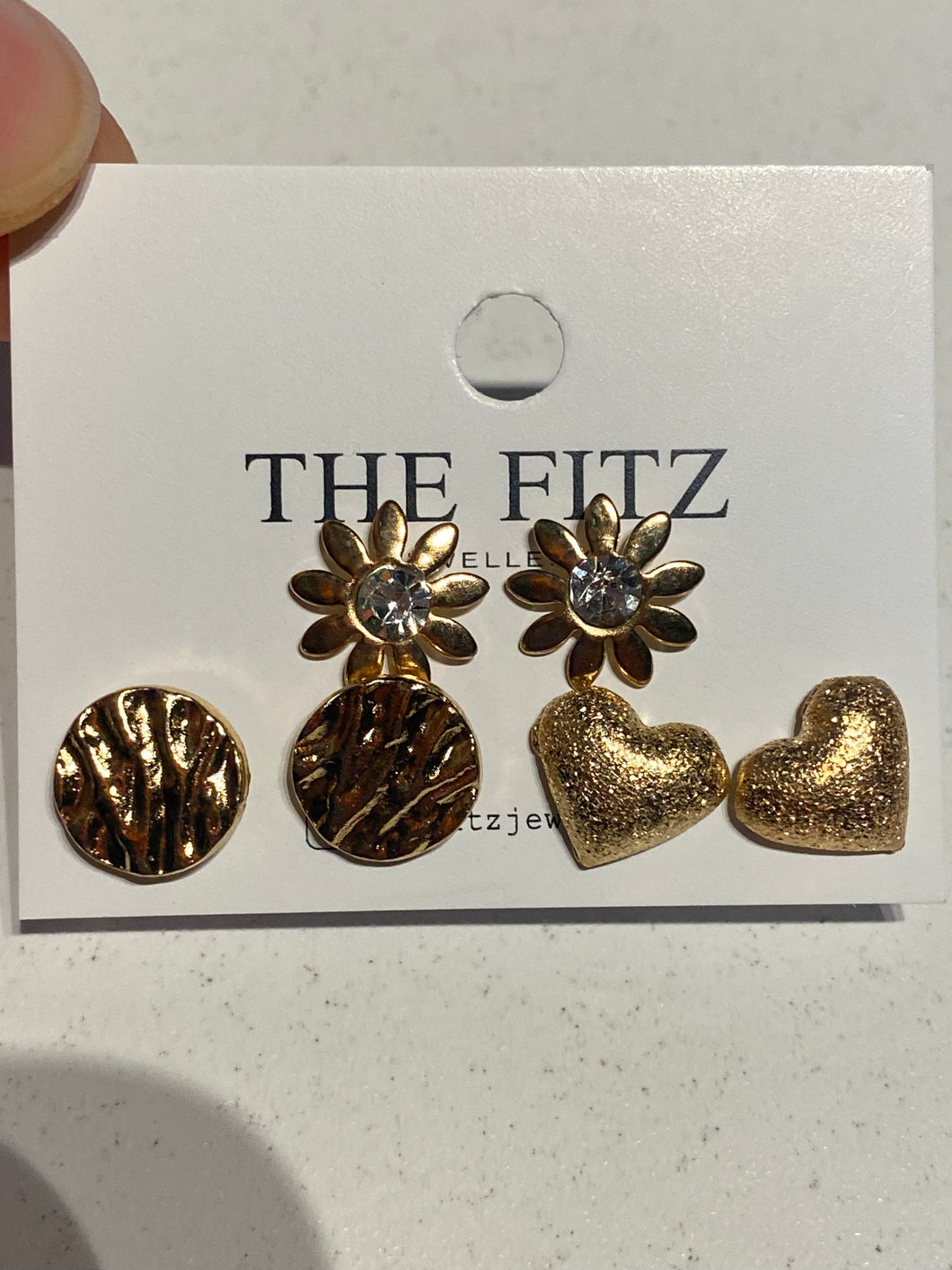 3pcs Sunflower Earrings Set