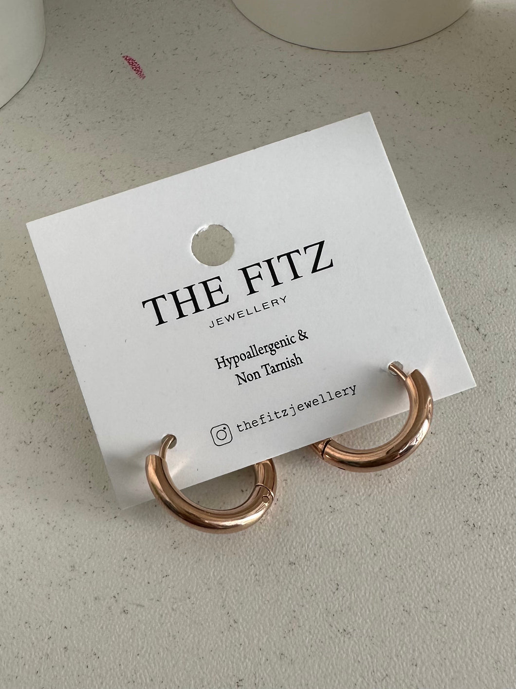 Rosegold Minimal Round Hoop Earrings (4 Lengths)