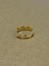 Load image into Gallery viewer, (T&amp;C) White CZ Wave Ring
