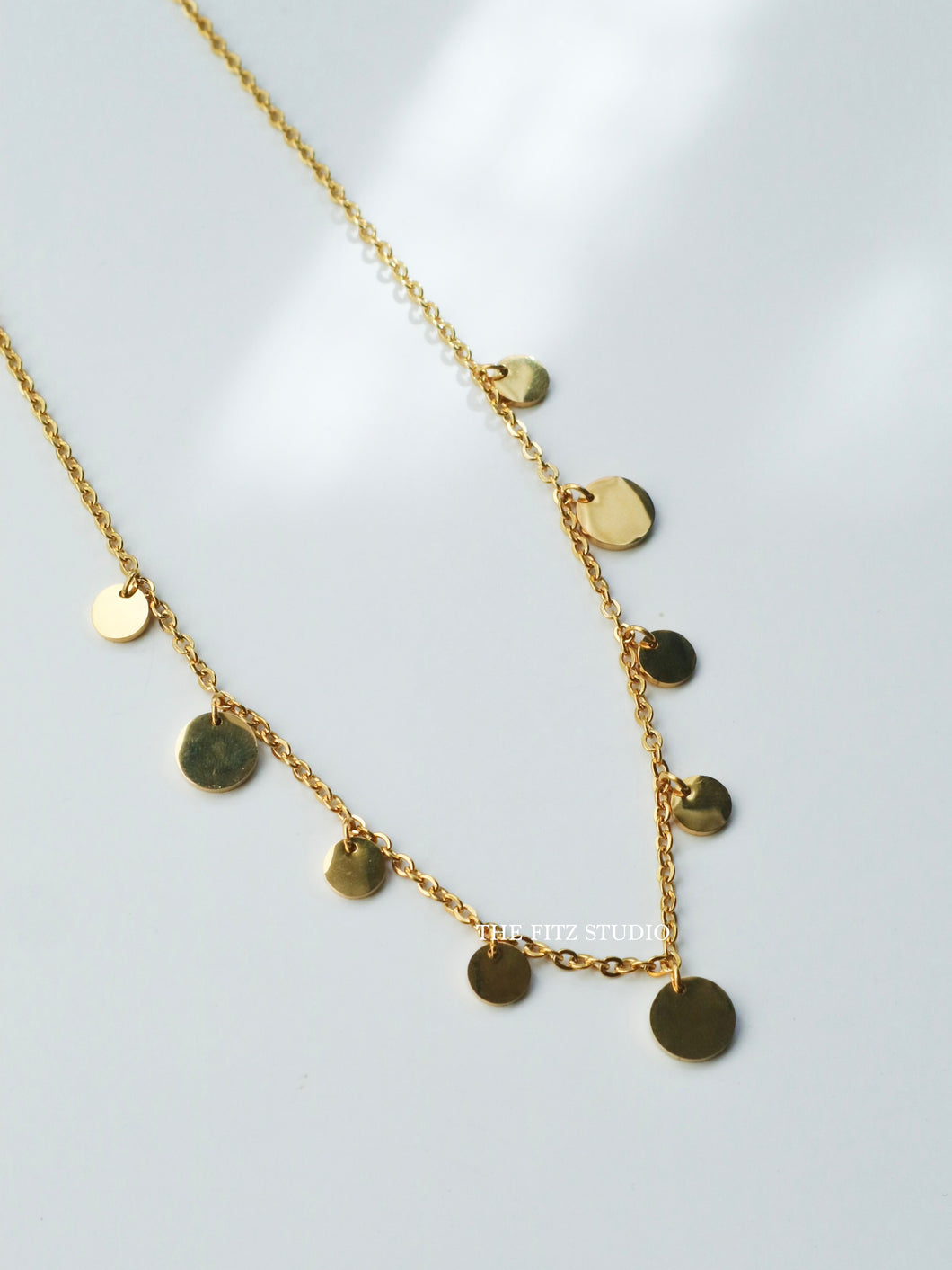 Dainty Round Charm Necklace - Waterproof