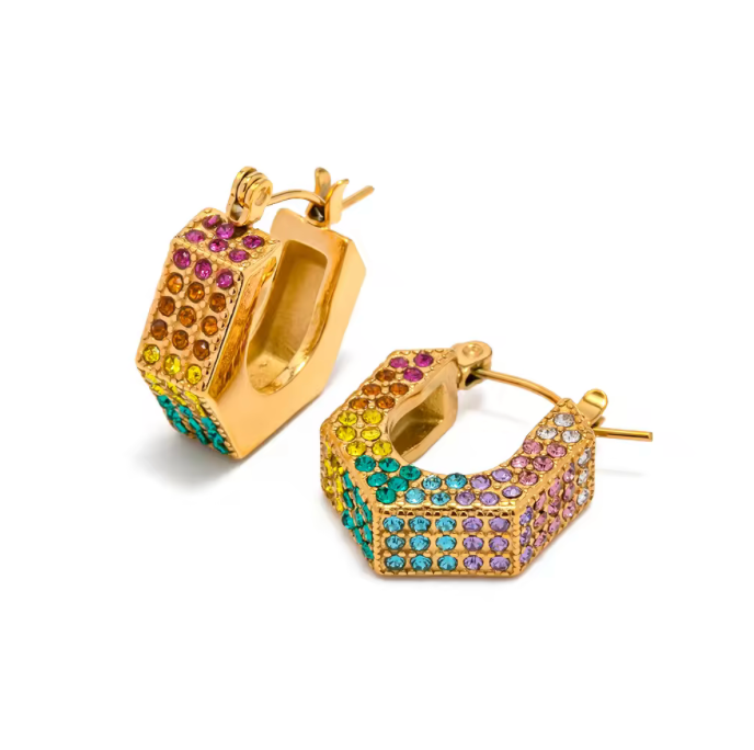 Ozi Pentagon Earrings - Waterproof