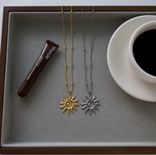 Load image into Gallery viewer, Silver Firy Sun Necklace - Waterproof
