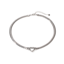 Load image into Gallery viewer, Silver Heart Robby Necklace - Waterproof
