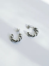 Load image into Gallery viewer, Twisted Silver Cuff Earrings
