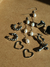 Load image into Gallery viewer, Long Freshwater Pearl Hook Drop Earrings
