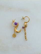 Load image into Gallery viewer, Purple Berry Drop Earrings - Waterproof
