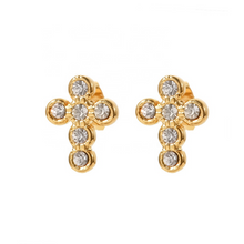 Load image into Gallery viewer, Silo Cubic Cross Stud Earrings - Waterproof
