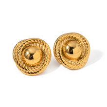 Load image into Gallery viewer, Number One Round Earrings - Waterproof
