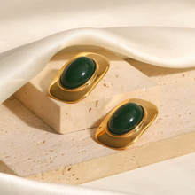 Load image into Gallery viewer, Opal Green Nood Earrings - Waterproof
