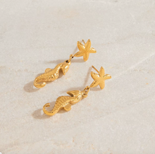 Load image into Gallery viewer, Gellia Seahorse Earrings - Waterproof
