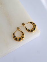 Load image into Gallery viewer, Leopard Print Heart Cuff Earrings - Waterproof
