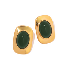 Load image into Gallery viewer, Opal Green Nood Earrings - Waterproof
