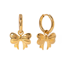 Load image into Gallery viewer, Baylee Ribbon Drop Earrings - Waterproof
