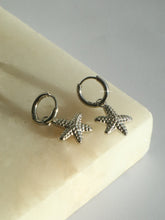 Load image into Gallery viewer, Silver Bayside Starfish Earrings - Waterproof
