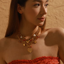Load image into Gallery viewer, Sweet Cherry Heart Charm Necklace - Waterproof
