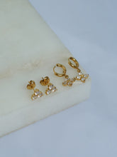 Load image into Gallery viewer, Three Sham Cubic Stud Earrings - Waterproof
