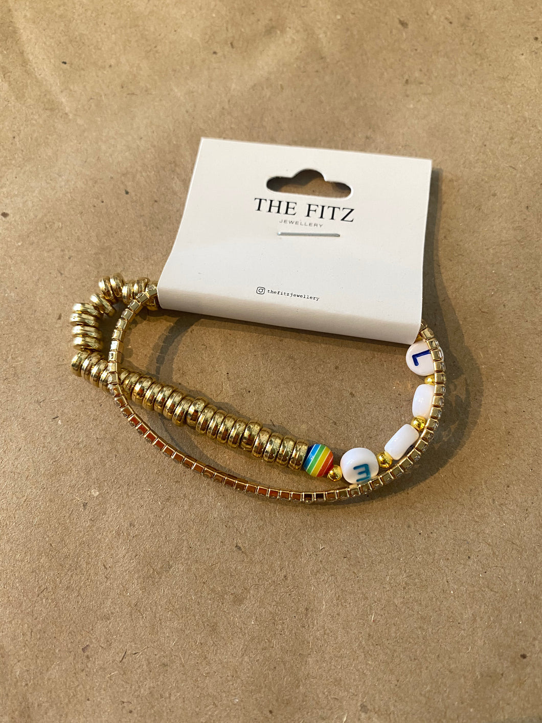 2pcs CZ LOVE Bracelet Set