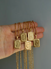 Load image into Gallery viewer, Initial Roman Letter Figaro Chain Necklace
