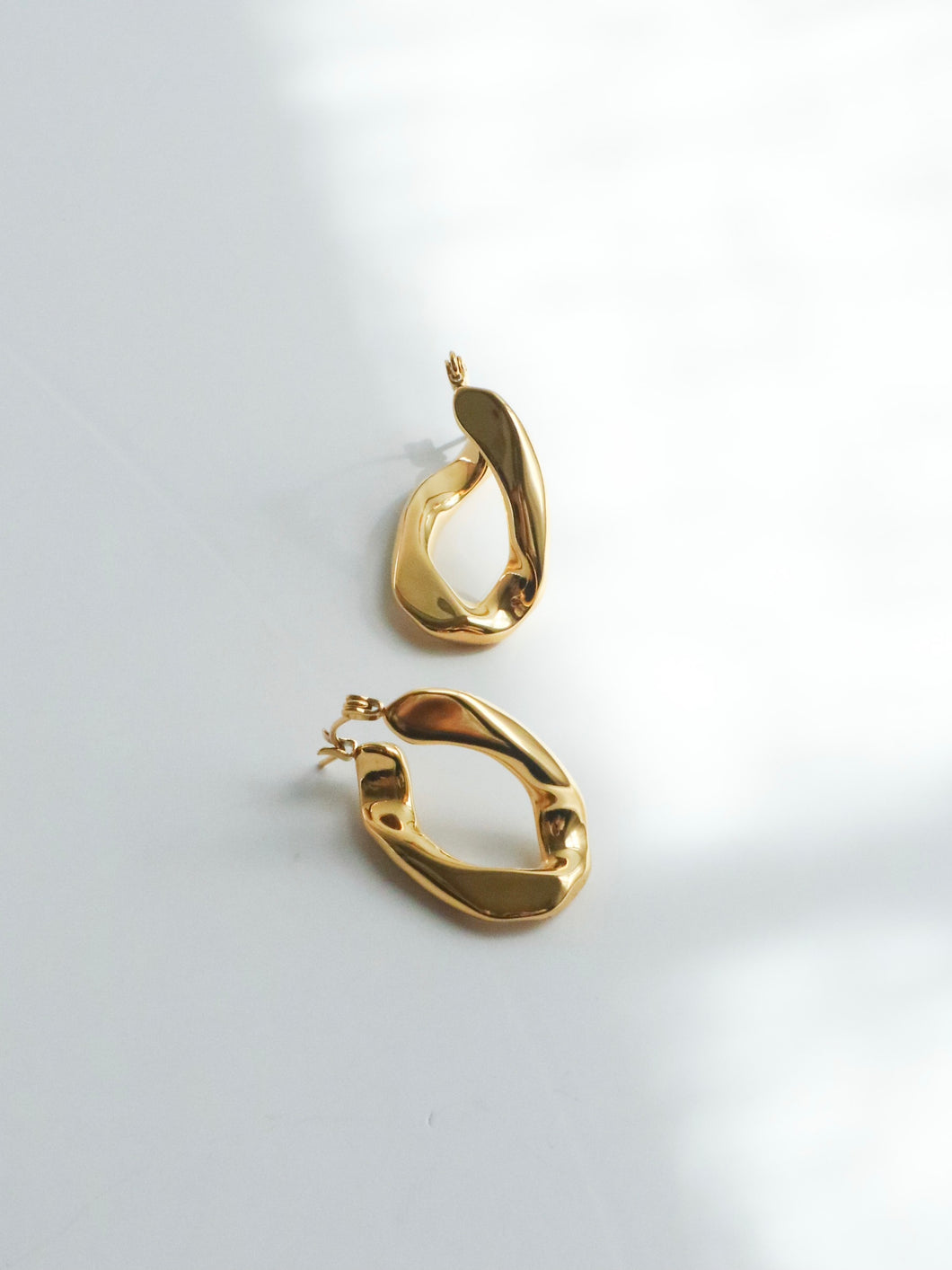 Gold Bold Infinity Earrings - Waterproof