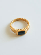 Load image into Gallery viewer, Black Onyx Gold Ring
