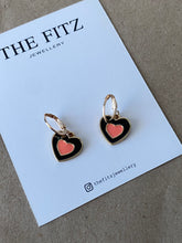 Load image into Gallery viewer, Heart In The Brown Earrings
