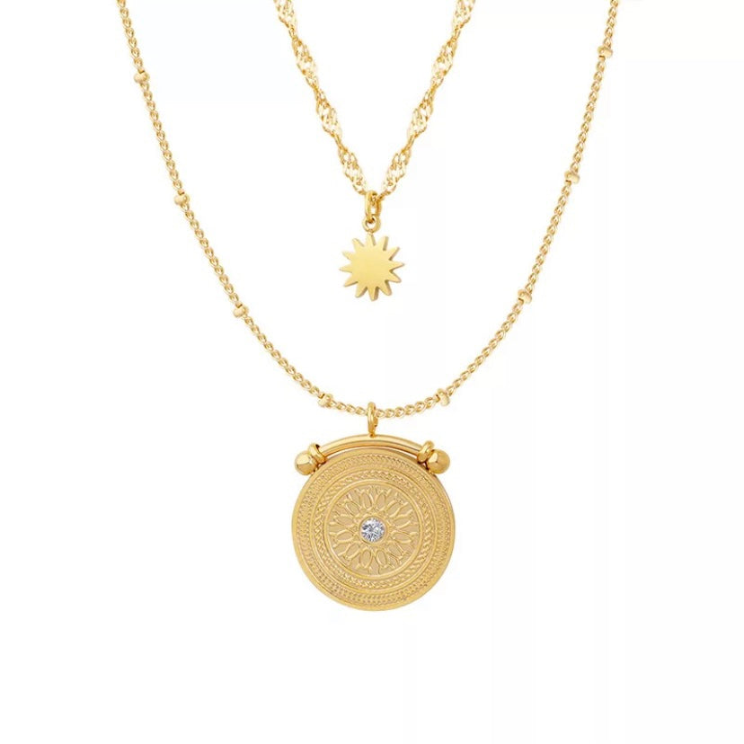 Luxury Vintage Compass Necklace
