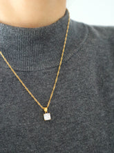 Load image into Gallery viewer, Dainty Diamond Square Necklace
