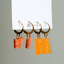 Load image into Gallery viewer, 2pcs Orange Gummy Bear Earrings Set
