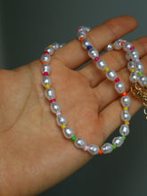 Load image into Gallery viewer, Rainbow Faux Pearl Necklace
