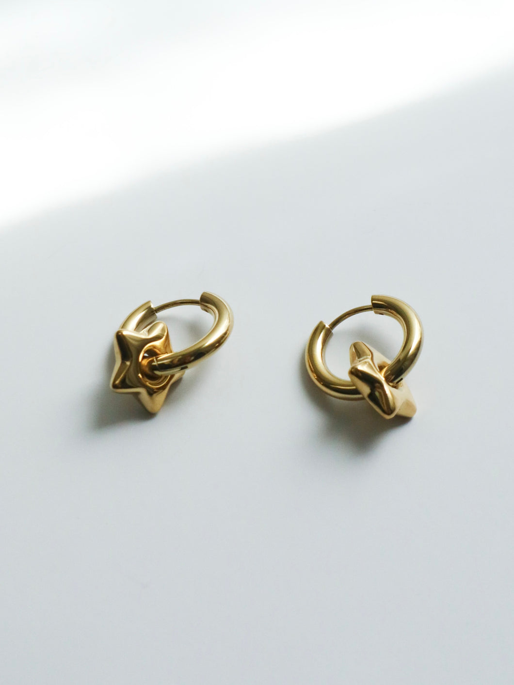 Golden Star Dangle Earrings